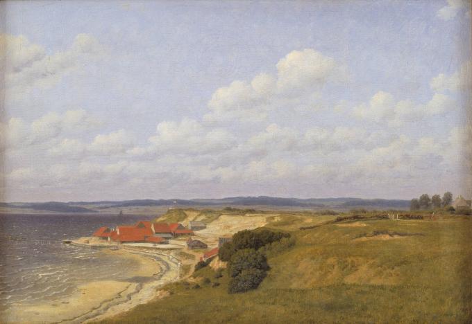 C.W. Eckersbergs maleri "Teglværket Renbjærg ved Flesnborg Fjord" fra 1830. C.W. Eckersbergs maleri "Teglværket Renbjærg ved Flesnborg Fjord" fra 1830.