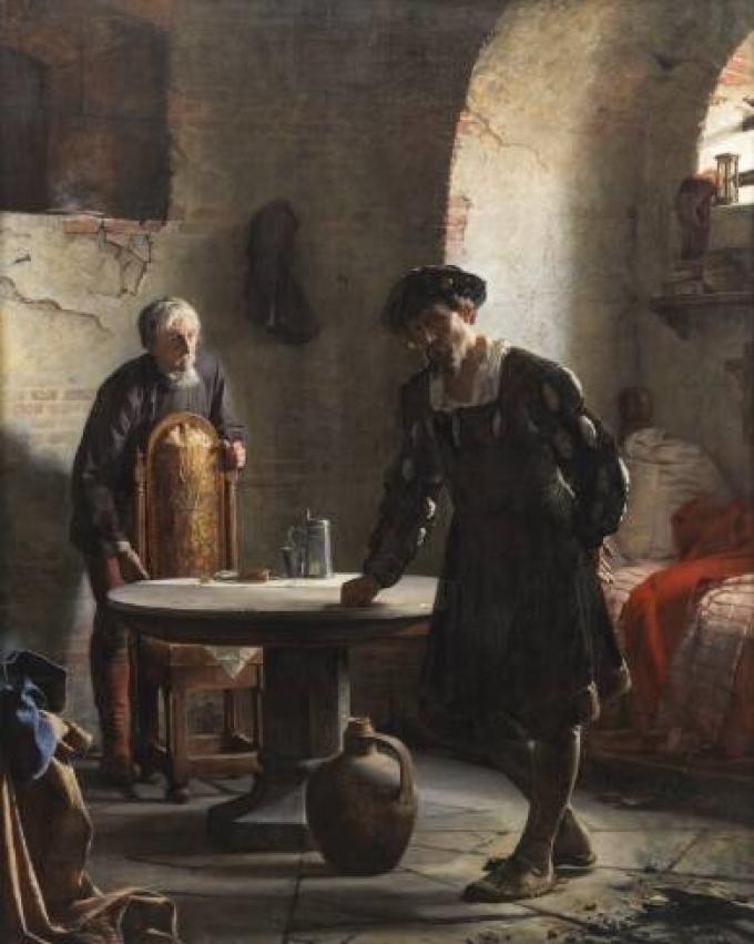 Carl Blochs maleri Christian 2. i fængslet på Sønderborg Slot fra 1871. Carl Blochs maleri Christian 2. i fængslet på Sønderborg Slot fra 1871.