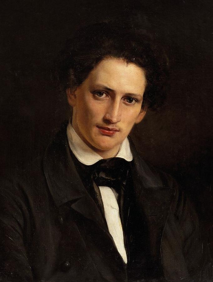 Conrad Engelhardt. Maleri af Elisabeth Jerichau-Baumann malet i Rom i 1846. Conrad Engelhardt. Maleri af Elisabeth Jerichau-Baumann malet i Rom i 1846.