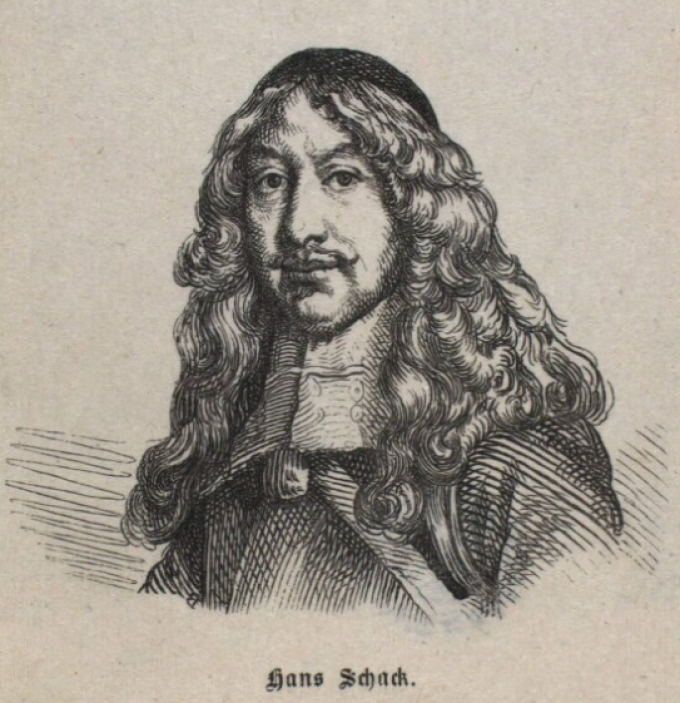 Kobberstik af Hans Schack. Kobberstik af Hans Schack.