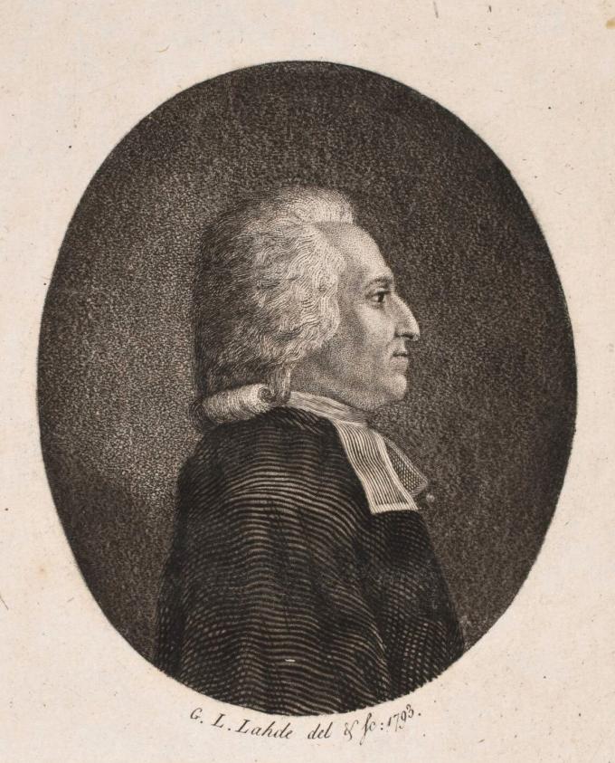 Jacob Georg Chr. Adler. Kobberstik af G.L. Lahde fra 1793. Jacob Georg Chr. Adler. Kobberstik af G.L. Lahde fra 1793.