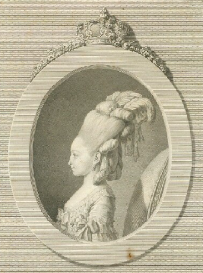 Louise Augusta. Kobberstik af J.F. Clemens. Louise Augusta. Kobberstik af J.F. Clemens.