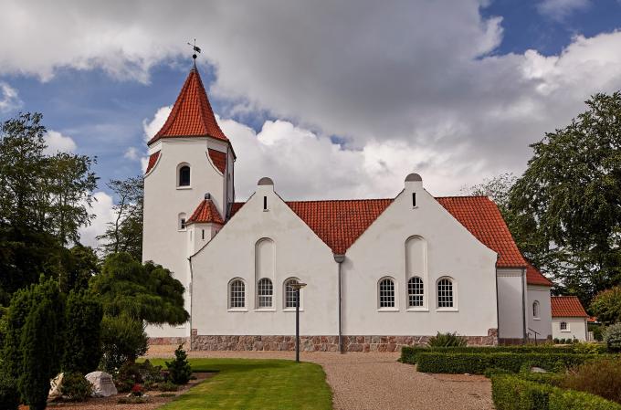 Rødding Frimenighedskirke, indviet i 1909. Rødding Frimenighedskirke, indviet i 1909.