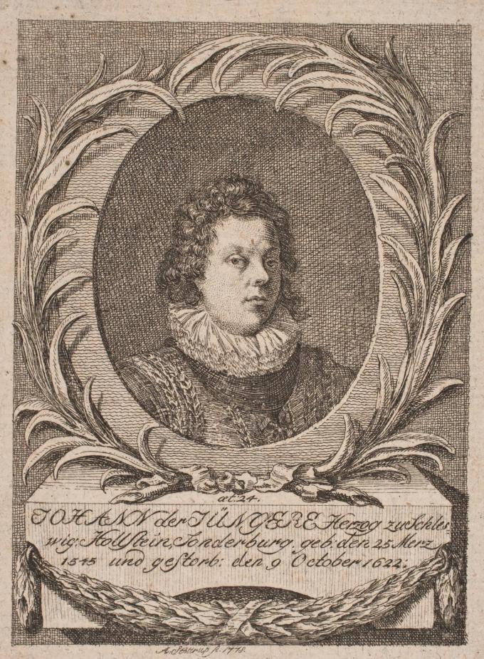 Hans den Yngre. Stregæstsning af Andreas Støttrup fra 1748. Hans den Yngre. Stregæstsning af Andreas Støttrup fra 1748.