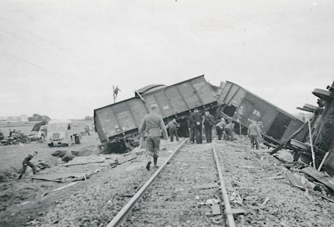 Jernbanesabotage ved Rødekro i 1944. Jernbanesabotage ved Rødekro i 1944.