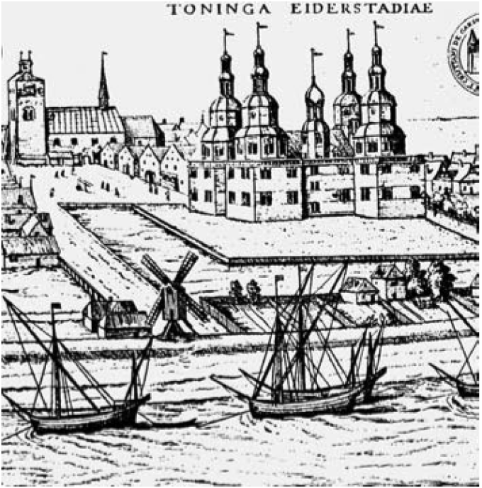 Slottet i Tønning, opført af Hercules von Oberberg 1580-83. Slottet i Tønning, opført af Hercules von Oberberg 1580-83.