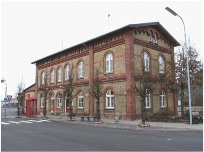 Skærbæk Station opført i 1887. Skærbæk Station opført i 1887.